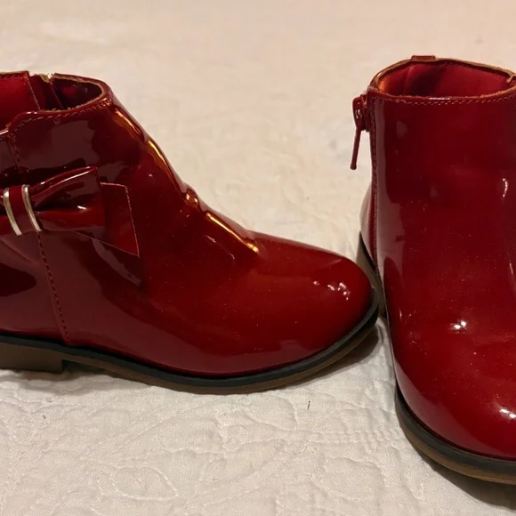 Red Gymboree bow boots - Picture 2 of 3